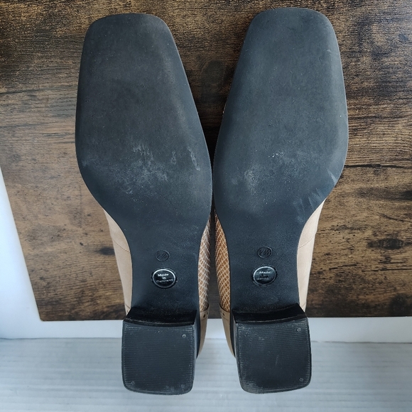 Jenny By Ara Leather Suede Heel Pumps US 10 G Womens Classic Block Heel Pumps - Picture 9 of 17